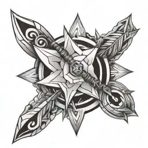 bow 3 arrow design tattoo design idea
