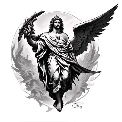 St Michael tattoo design idea