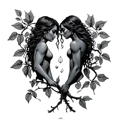 Babylon lovers hangin', lifetimes on a vine tattoo design idea