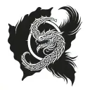 simple ouroboros. tattoo design idea