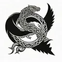 simple ouroboros. tattoo design idea
