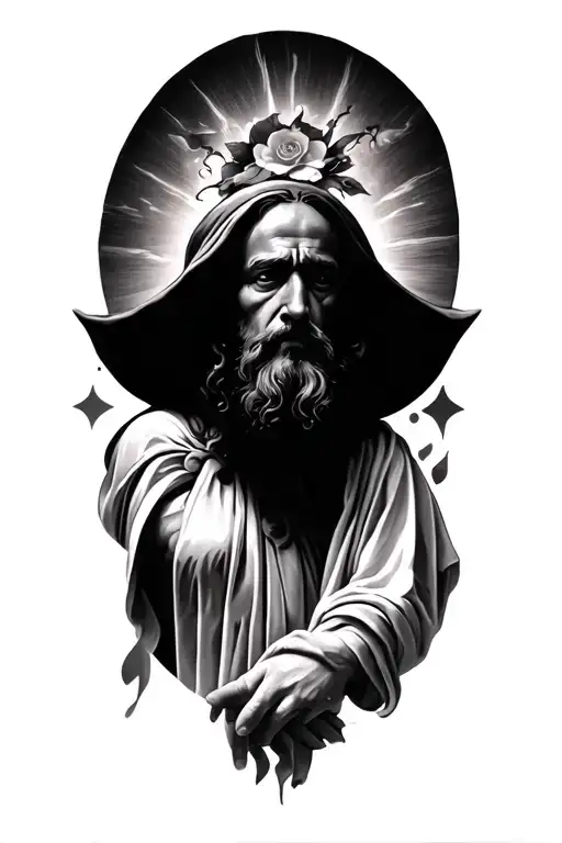 truly humble under god tattoo design idea