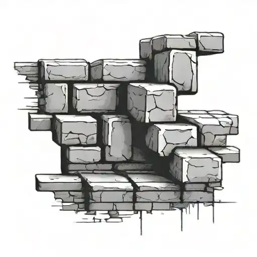 brick wall some people add bricks while others help take them away tattoo design idea