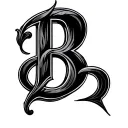 Cursive B tattoo design idea