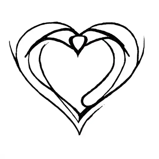 turkish eye heart shape tattoo design idea