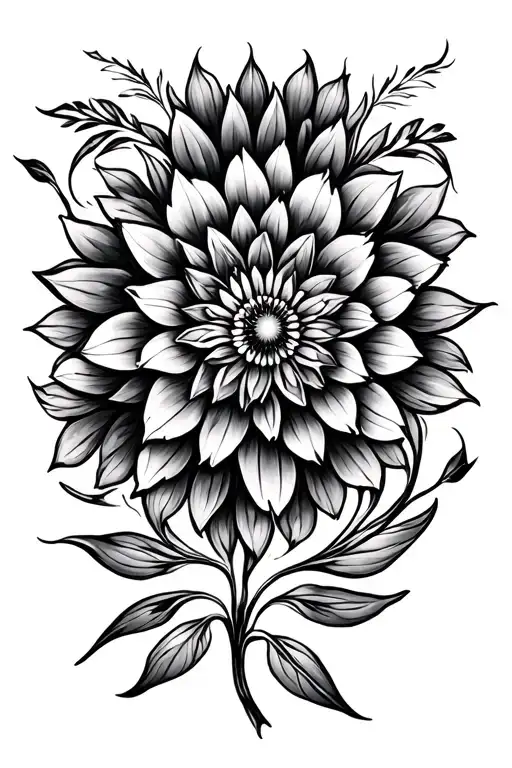nature flower deep intricate mandala design tattoo design idea