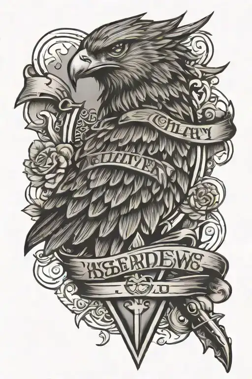 hawk and trowel with classic exterior written in between it tattoo design idea
