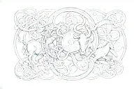 taurus cancer gemini scorpio mixed together tattoo design idea