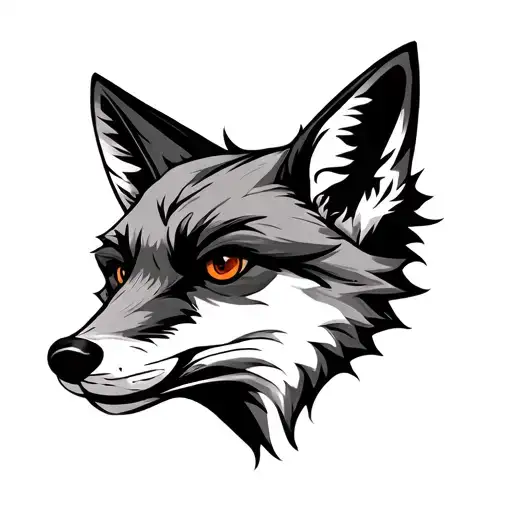 Fox Face tattoo design idea