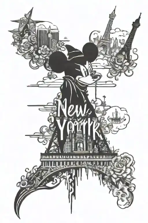New York, the first name Ellie, Travis Scott, IT & Disney Land Paris tattoo design idea