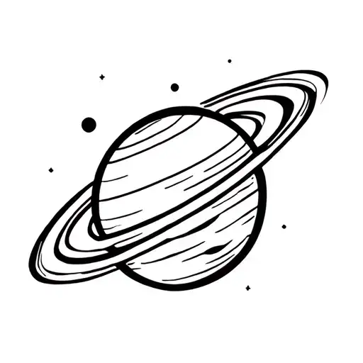 simple saturn planet cute small tattoo tattoo design idea
