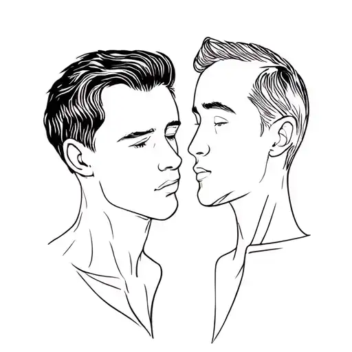 dad and son tattoo design idea