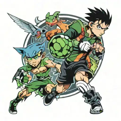 ben 10, pokemon, messi football, prince of persia warrior within  tattoo design idea