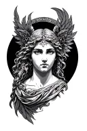 Artemis And Apollo tattoo design idea