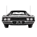 car grill digital clock tattoo design idea