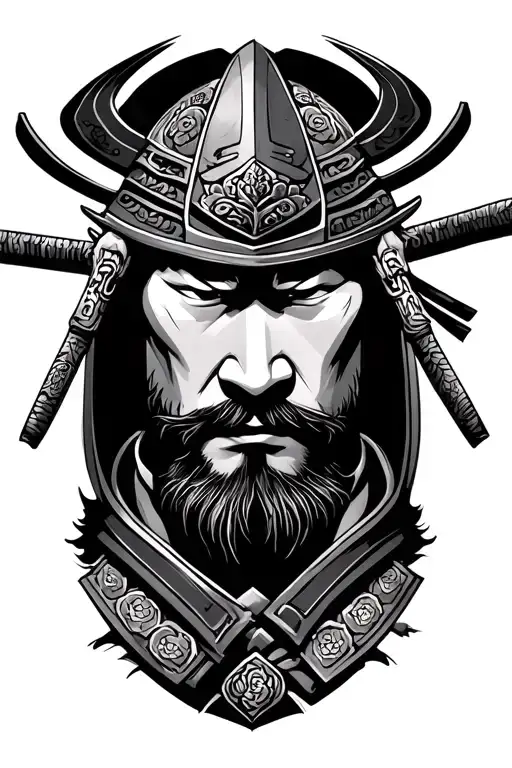 Samurai warrior tattoo design idea