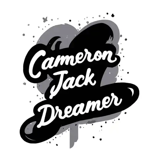 "Cameron Jack Dreamer" kids names tattoo design idea