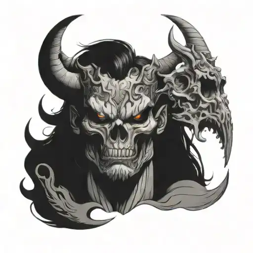 anatomy and demon king  tattoo design idea