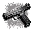 Pistol Glock 17, Revolver Taurus, Winchester Defender1300, Howa M1500 Varmint Heavy Barel with compensator, rifle K98, tattoo design idea