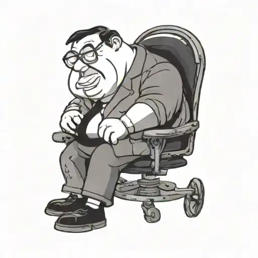 peter griffin typing code crazy tattoo design idea
