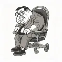 peter griffin typing code crazy tattoo design idea