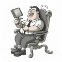 peter griffin typing code crazy tattoo design idea