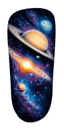 outerspace galaxy filled with stars add all planets tattoo design idea