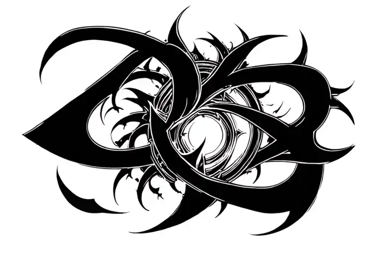 cyber sigilism tattoo design idea