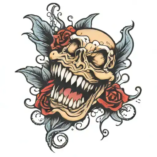 Phrase that says "I learn, I clench, I show my teeth" tattoo design idea