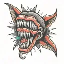 Phrase that says "I learn, I clench, I show my teeth" tattoo design idea