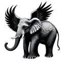 Seraphim Elephant tattoo design idea