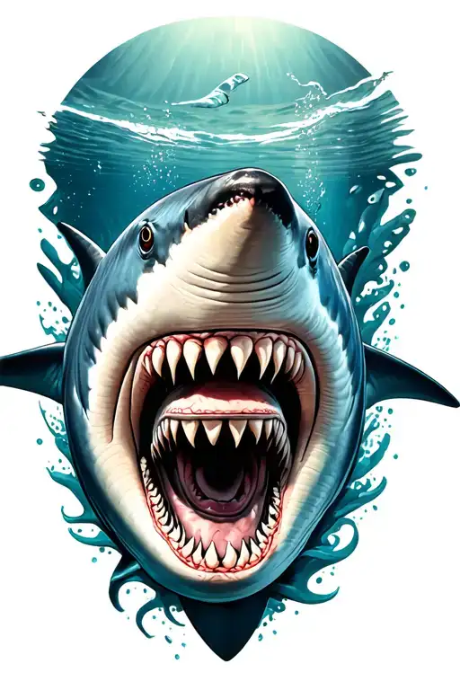 shark made tattoo design idea