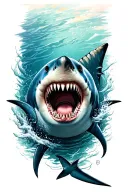 shark made tattoo design idea