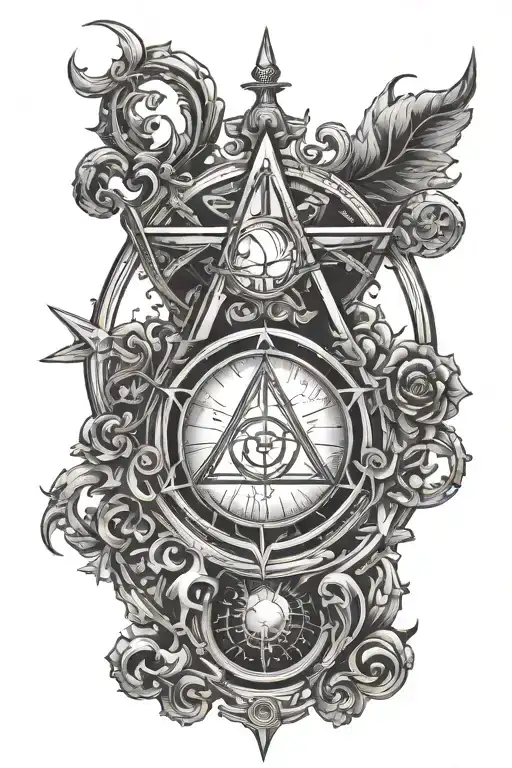 alchemy symbol engraving tattoo design idea