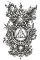 alchemy symbol engraving tattoo design idea