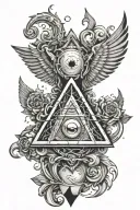 alchemy symbol engraving tattoo design idea