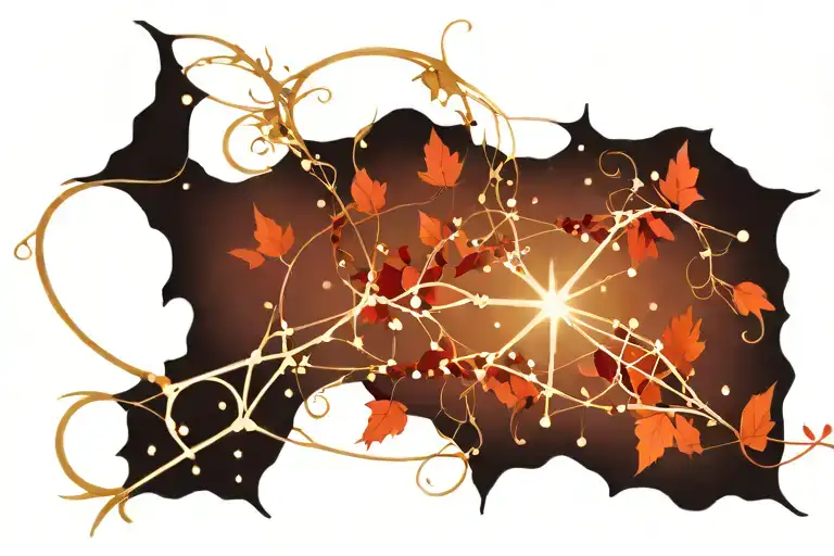 sagittarius constellation Intertwined with vines tattoo design idea