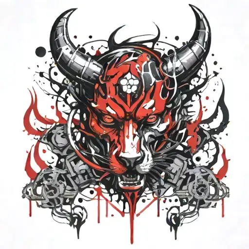 devil dogs tattoo design idea
