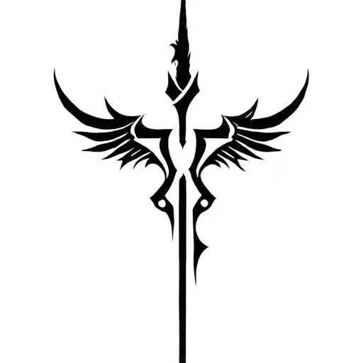 Dark Fantasy medieval knight tattoo design idea