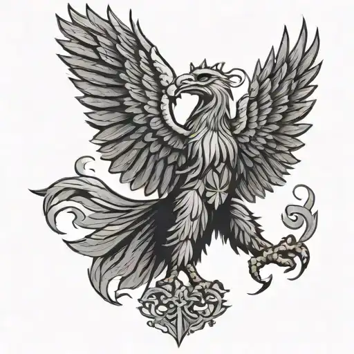 Serbian eagle authoritarian tattoo design idea