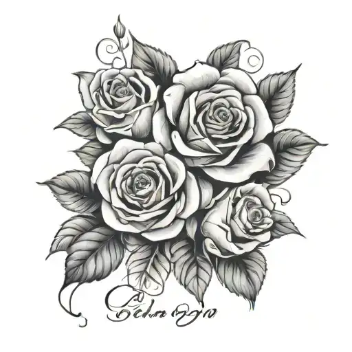 i want a full sleeve honoring my mother who passed away February 2nd, 2020. She loved roses. I also what the dates of wh tattoo design idea