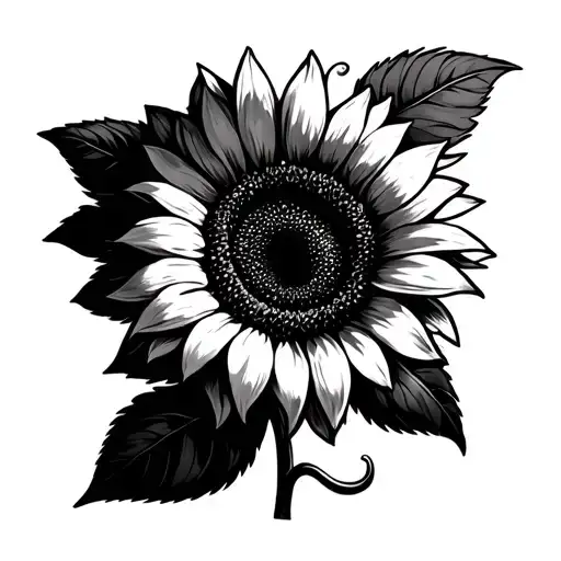 Bethany, sunflower, troll tattoo design idea