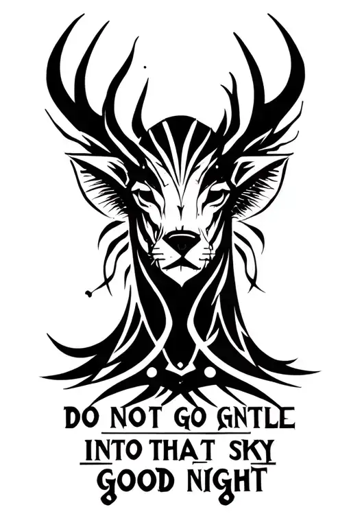 do not go gentle into that good night sky tattoo design idea