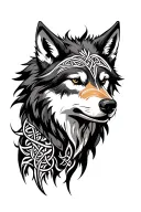 Celtic full body wolf tattoo design idea