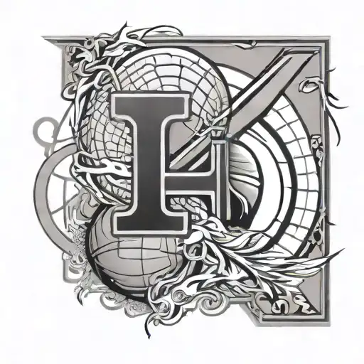 Number 21 Volleyball jersey memor tattoo design idea