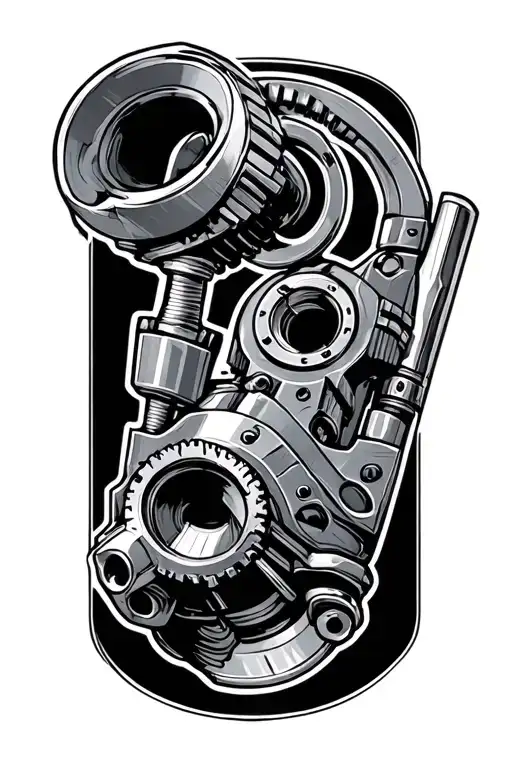 machinist tool tattoo design idea