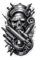 machinist tool tattoo design idea