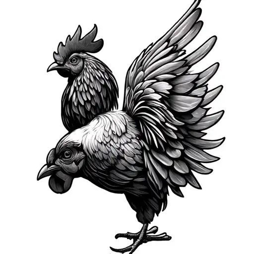 Chicken Wing tattoo design idea