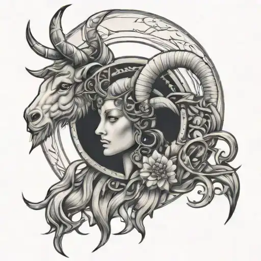 Aries sun Sagittarius ascendant Gemini moon tattoo design idea