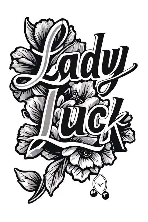 "Lady Luck" Pin Lady tattoo design idea